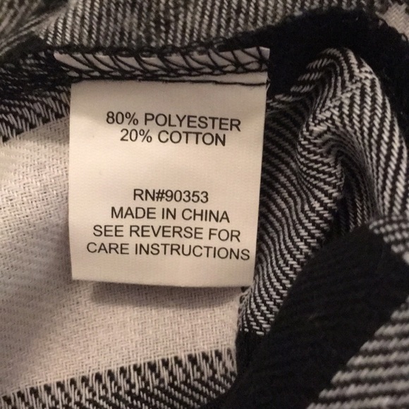 Kings Road Black/White Checked Embroidered Top NWT - Picture 7 of 9